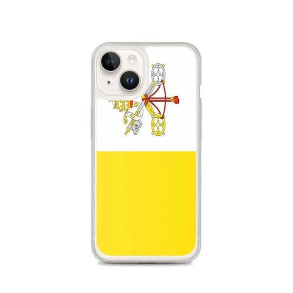 Mobilskal – Vatikanflagga – Kompatibel med iPhone 14 – Mjuk Fodral – Slitstark och Stötsäker - Silikon - Pixelforma