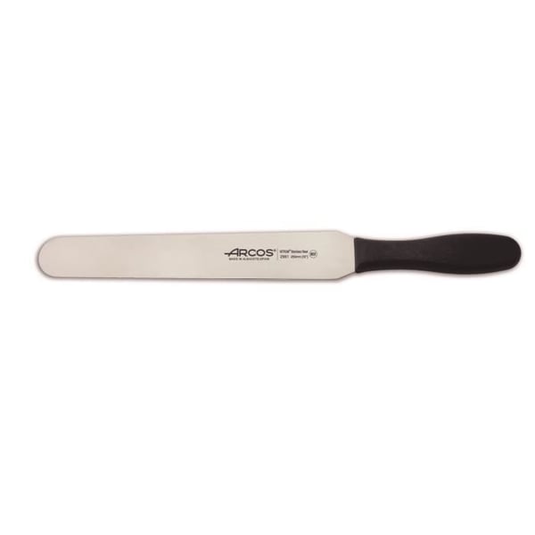 Spatel Arcos Color - Prof 299125 i Nitrum rostfritt stål och ergonomisk svart polypropen mango med 25 cm blad, i en