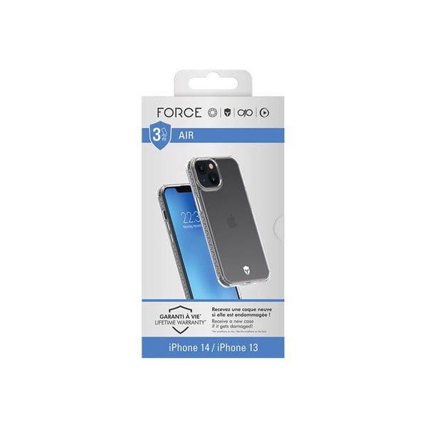 Coque - FORCE CASE - Air - iPhone 14 - Transparent - 50% Återvunnet plast - Livstids garanti Coque - FORCE CASE - Air - iPhone 14 - Transparent - 50% Återvunnet plast - Livstids garanti