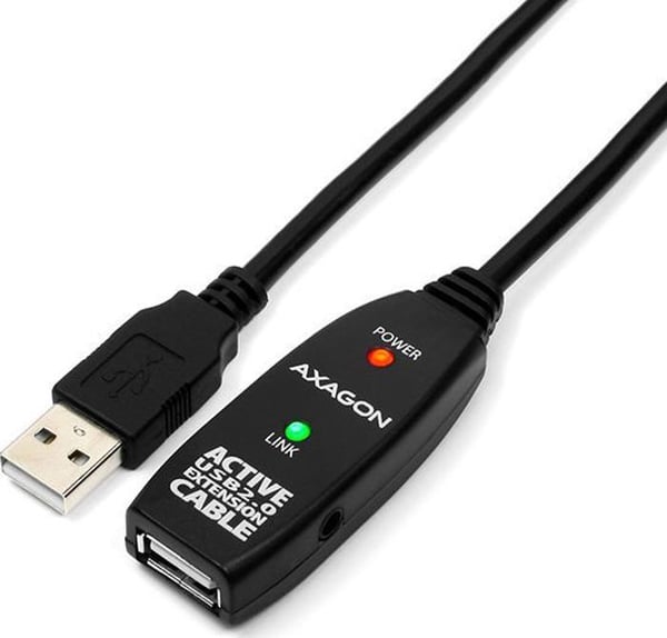 USB-kabel - AXAGON - ADR-205 - 5 m - USB 2.0 - USB A-stik - Sort
