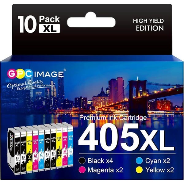 Kompatibel bläckpatron - EDILIQ - 405XL Multipack - 10 stycken - Svart, Cyan, Magenta, Gul