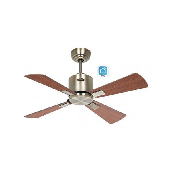 CasaFan 944011W ECO NEO III 92 cm takfläkt med WIFI, motor i antik mässing / vändbara blad, körsbär och valnöt