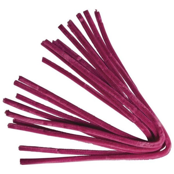 Mikrofibertråd, 50cm, Tjocklek 9 mm, 10st, mörkrosa