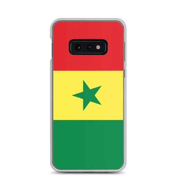 Mobilskal – Senegalflagga – Kompatibel med Samsung Galaxy S23 Plus – Mjuk Fodral – Stötbeständig och Slitstark – Pixelforma
