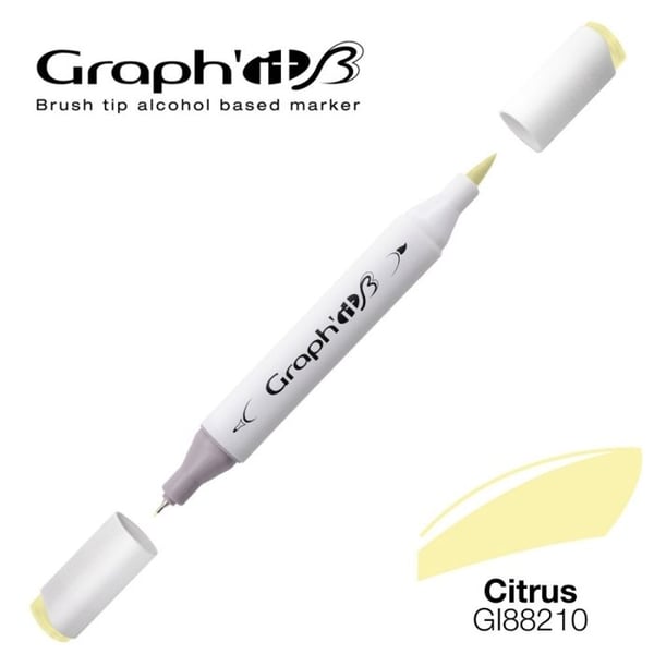 Alkoholmarker - Graph'IT - Penselmarker - Färg Citrus - Extra fin spets 0,5 mm - Oföränderlig