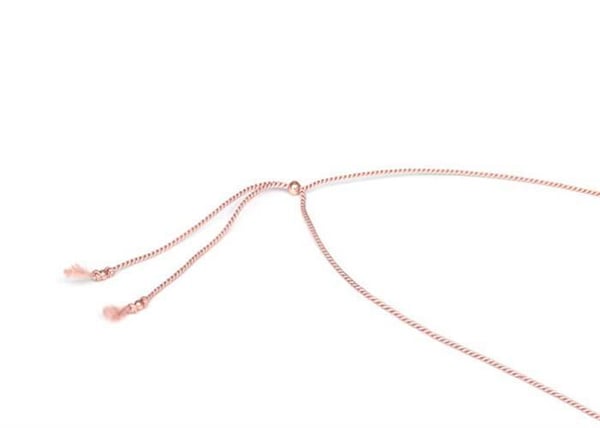 Collier - AGATO - HE47K3RG-LP - Sötvattenpärlor - Justerbar längd 32-60 cm - Silkesrep