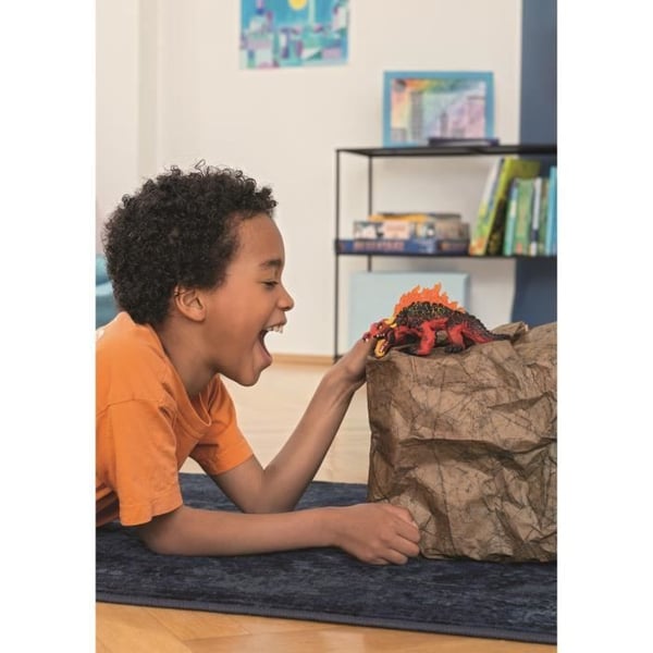Figur Lavasalamander, mytisk och vild lavamonster, Högt detaljerad, Schleich 70156 Eldrador Creatures, från 7 år