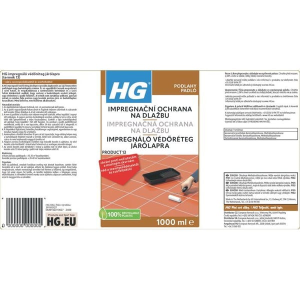 HG skyddande impregnering för plattor 1000 ml