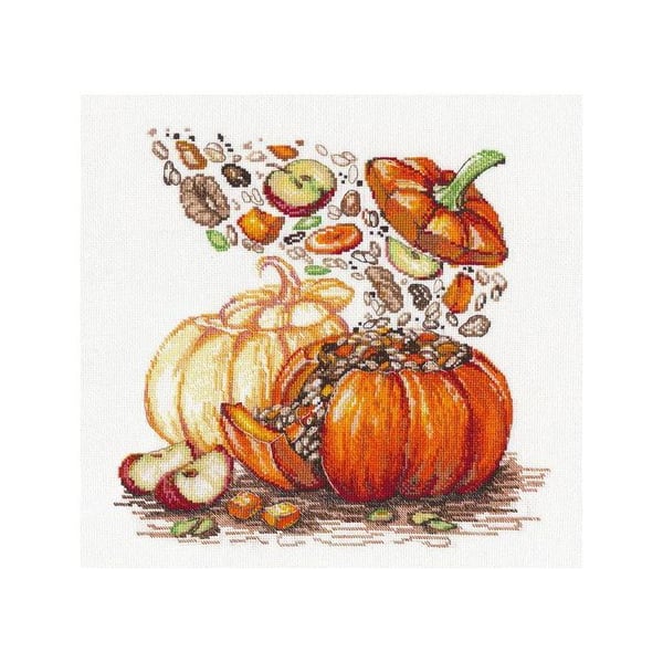 Kit för broderi med korsstygn Oven - Ghapama 27x26 cm