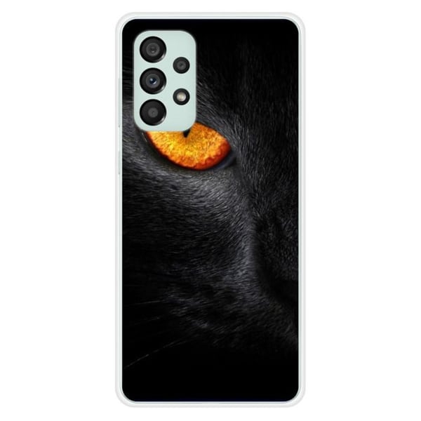 Siliconfodral - Kompatibel med Samsung Galaxy A73 5G - design med leopardöga