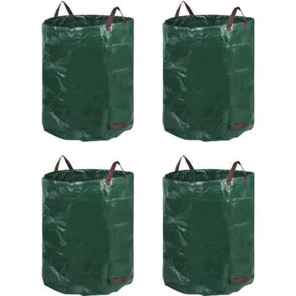 Trädgårdsavfallssäckar - miniClover - 272L - Grön och svart - 65x65x74cm - 4 stycken Trädgårdsavfallssäckar - miniClover - 272L - Grön och svart - 65x65x74cm - 4 stycken