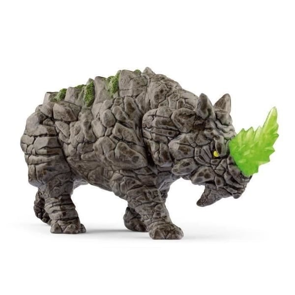 Figurine Noshörning av Pierre, Fantastisk Figur, Mytiskt och Mäktigt Monster med Rörligt Huvud, Schleich 70157 Eldrador Kreatur