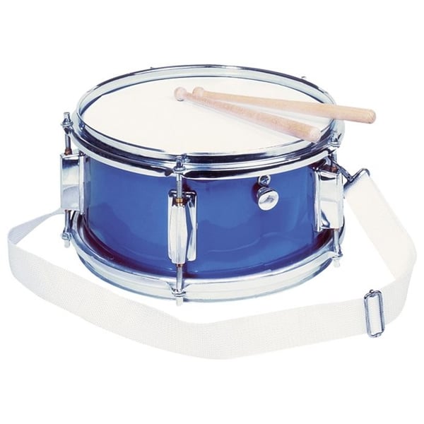 Tambour - GOKI - Ø28 x H14 cm - Blå - Med ratt - Från 3 år