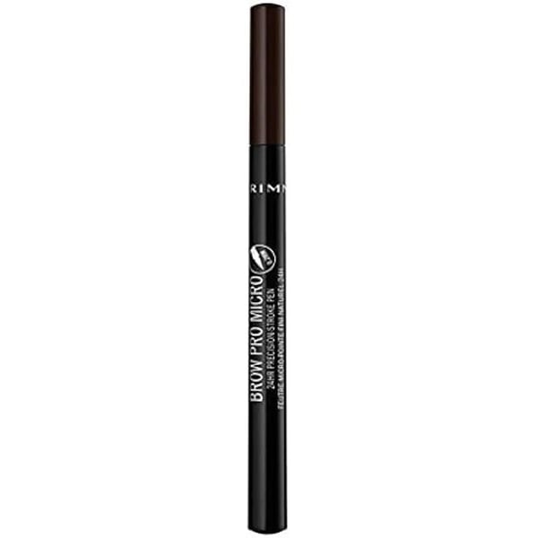 Rimmel ögonbrynspenna - Micro tip filtspets - 24H naturlig finish - Mörkbrun