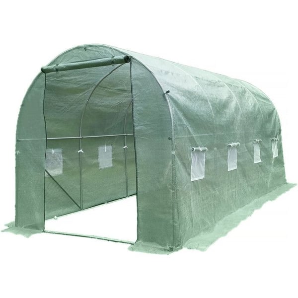 Trädgårdstunnelväxthus 4,5 x 2 m "Lys" - 9 m² - 130g - Grön