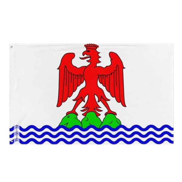 Flagga Alpes-Maritimes – 160 x 240 cm – Hållbar Polyester – 2 Metallöglor – Inomhus / Utomhus – Pixelforma