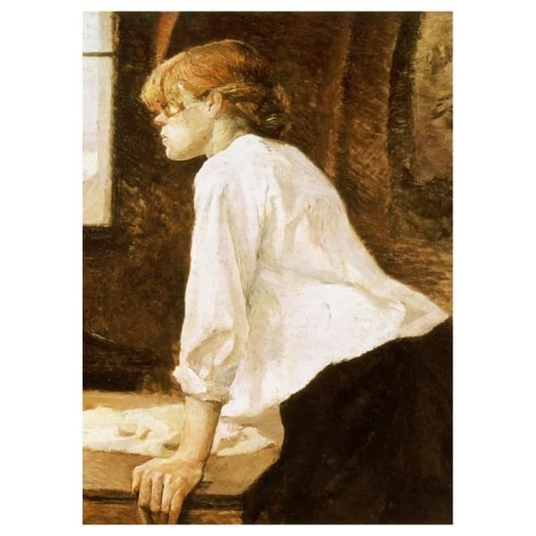 Legendarte - Målning, tryck på duk - Tvätterskan Henri De Toulouse-Lautrec cm. 50x70