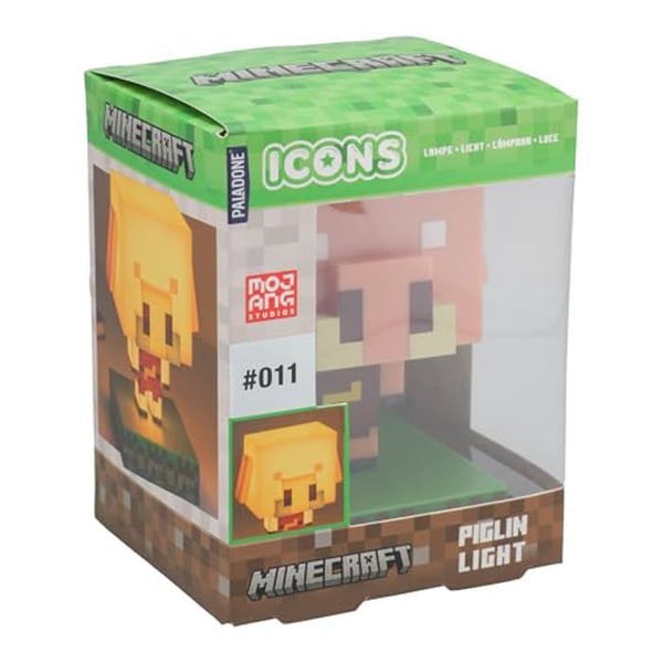 LED-lampe - Paladone - Piglin Minecraft - Indendørs dekoration - Nattelys til børn - Batteridrevet
