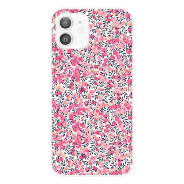 1001Coques - Silikonfodral kompatibelt med Apple iPhone 12 - Liberty Wiltshire Rose-mönster - Originaldesign tryckt i Frankrike