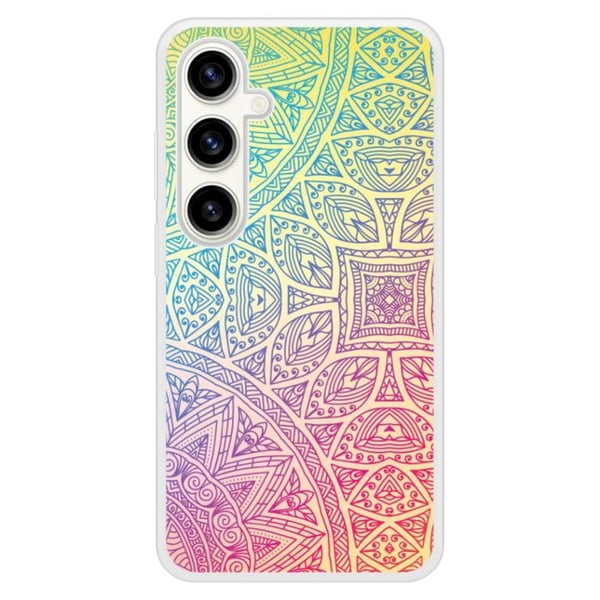 Siliconeförstärkt tryckt fodral kompatibelt med Samsung Galaxy S23 FE Mandala Pastell