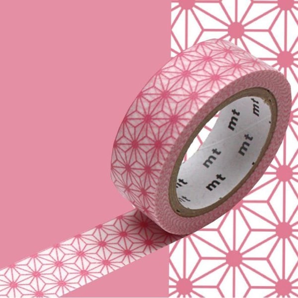 Maskeringstejp - Maskeringstejp MT stjärna asanoha rosa pastell