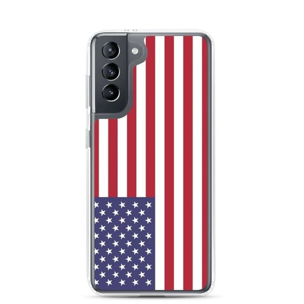 Telefonfodral – USA:s flagga – Kompatibel med Samsung Galaxy S10 – Mjukt etui – Motståndskraftigt och stötabsorberande – Pixelforma