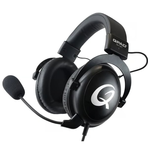 Spelheadset - QPAD - QH91 - Hi-Fi stereo - Löstagbar mikrofon - Svart- USED