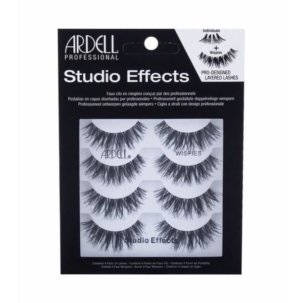 Falska ögonfransar - Ardell Studio Effects - 4 st - Svart - Naturlig effekt - Lätta att applicera