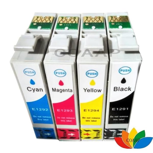 4x T1291BK T1292C T1293M T1294Y T1295 KARTUSCH FÖR EPSON SX445W KOMPATIBEL SX420W SX438W SX425W SX620FW SX535WD SX525WD