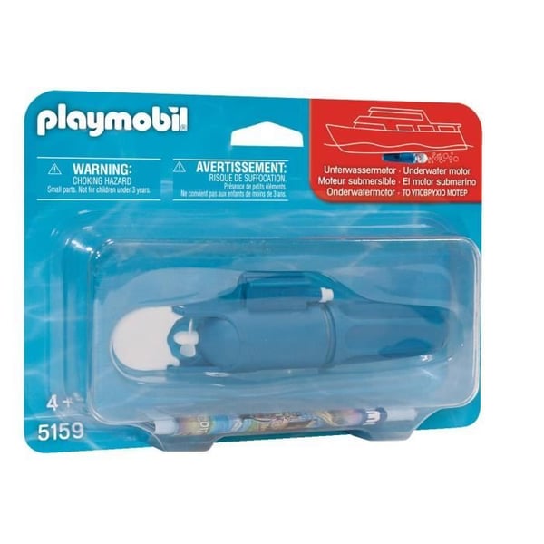 PLAYMOBIL - Dränkbar motor - 5159 - För PLAYMOBIL båtar - Barn 4 år och uppåt - Blandat - Blå