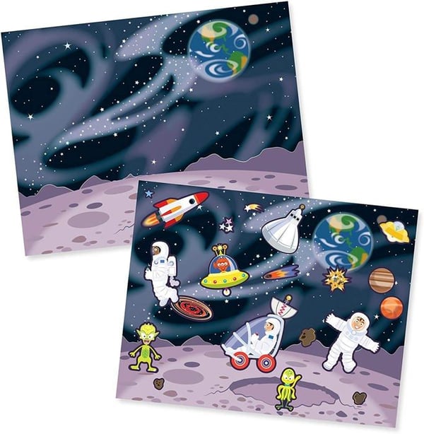 Melissa & Doug Uudelleenkäytettävät tarrapalojen setti Seikkailu - 245+ tarraa