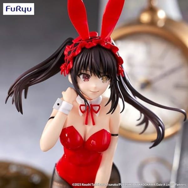 Figur - FURYU - Kurumi Tokisaki BiCute Bunnies - Röd kaninkostym - 29,2 cm - Nätstrumpor