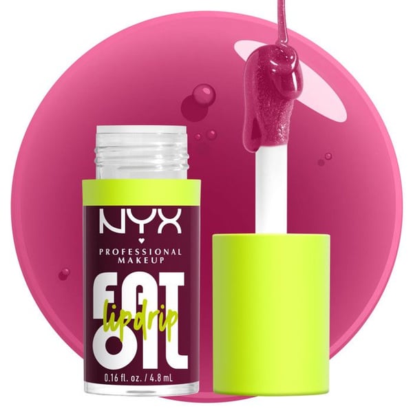 Gloss - Nyx Professional Makeup - Lipgloss Fat Oil - Ros - 4,8 ml - Intensiv återfuktning