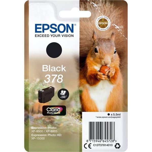 Prenumeration bläckpatron Epson Bläck 378 (svart)