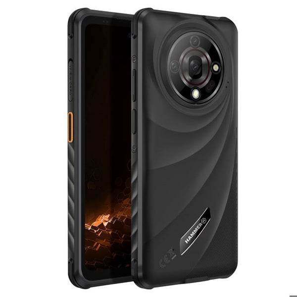 Smartphone Hammer Iron 6 5G 6 Go / 128 Go Android 15 IP69 Batteri 6050mAh Hammer Svart