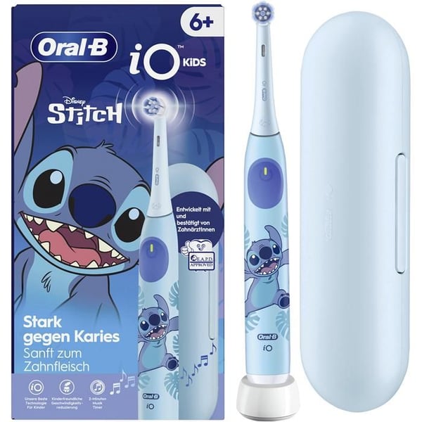 Elektrisk tandborste - ORAL-B - iO Stitch 6+ - Blå - Fodral ingår - För barn