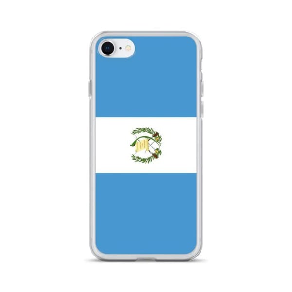 Mobilskal – Guatemala Flagga – Kompatibel med iPhone 7 Plus – Mjuk Fodral – Slitstarkt och Stötsäkert - Silikon - Pixelforma