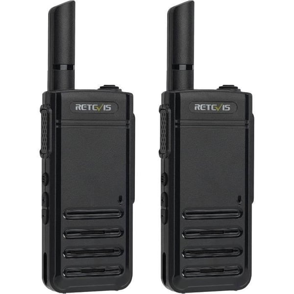 Retevis RB639 Talkie-Walkie Återuppladdningsbar, Ultra Fin PMR446, Nödställd Alarm, USB-C, VOX, Portabel Lång räckvidd för Familj, Camping