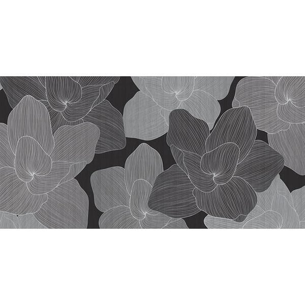 Tapet blommor M1-No.61422 Digitaltryck Grå Vit