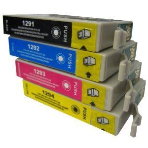 Epson T1295 bläckpatron kompatibel med chip - Svart