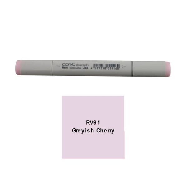 Markör - COPIC - Copic Sketch - RV91 Cherry Greyish - Penselspets - Permanenta