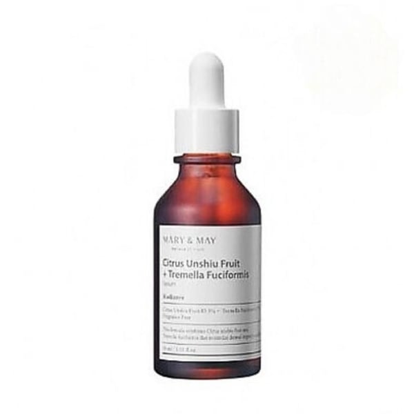 Ansigtsserum - MARY&MAY - Citrus Unshiu + Tremella Fuciformis - 30 ml - Fugtighedsgivende - Opklarende