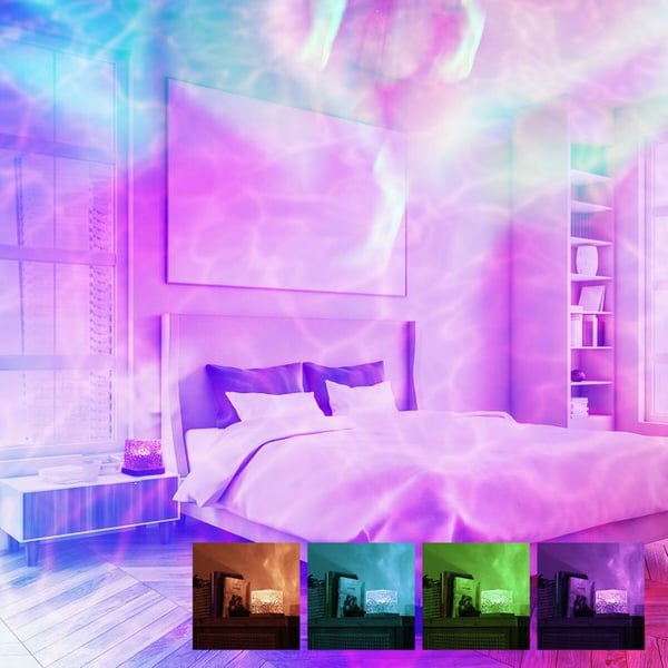 LED projektorljus - InnovaGoods - Boralamp - Uppladdningsbar USB - 16 färger - Fjärrkontroll