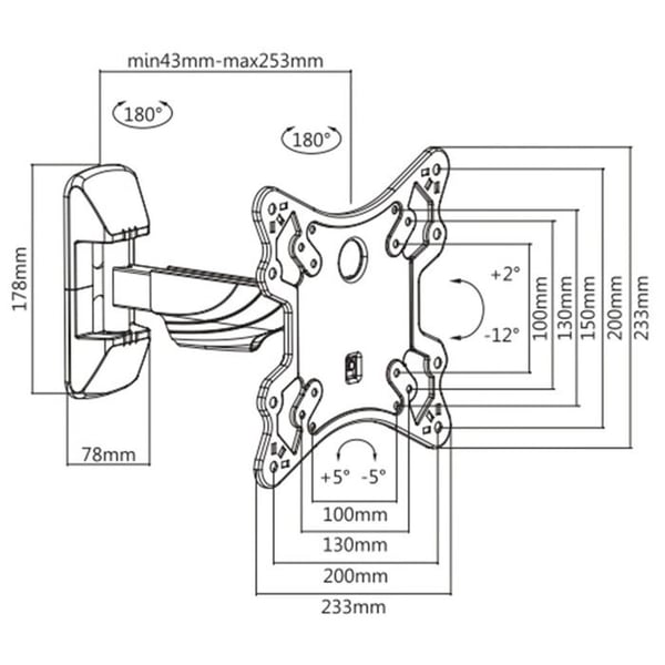 TV-möbel Munari SP 321 Svart