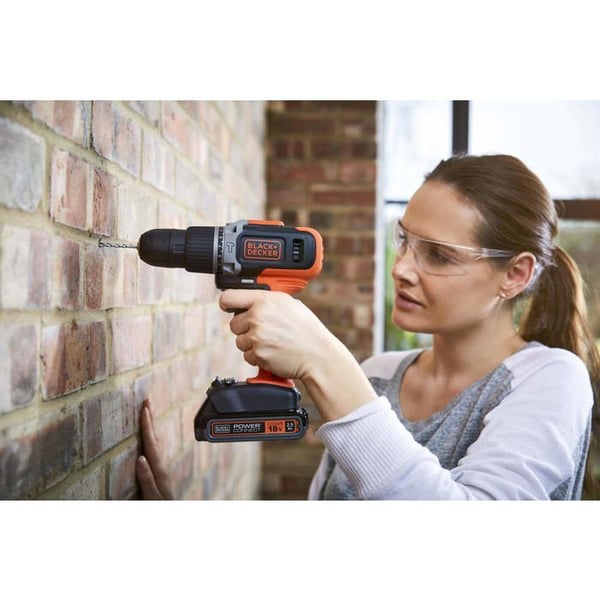 Sladdlös slagborr - Black+Decker - BCD003MEM2K-QW - 18V - 2 Ah - 1 batteri