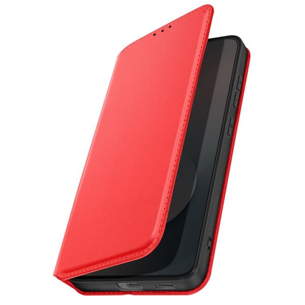 Magnetiskt Plånboksfodral för Samsung Galaxy S25 FE med Videosupport Röd