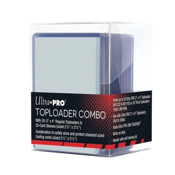 Tillbehör kortspel - ULTRA PRO - Ultra-Pro 15216 - Paket med 25 sleeves - TopLoader Combo 4"x3" - Transparent