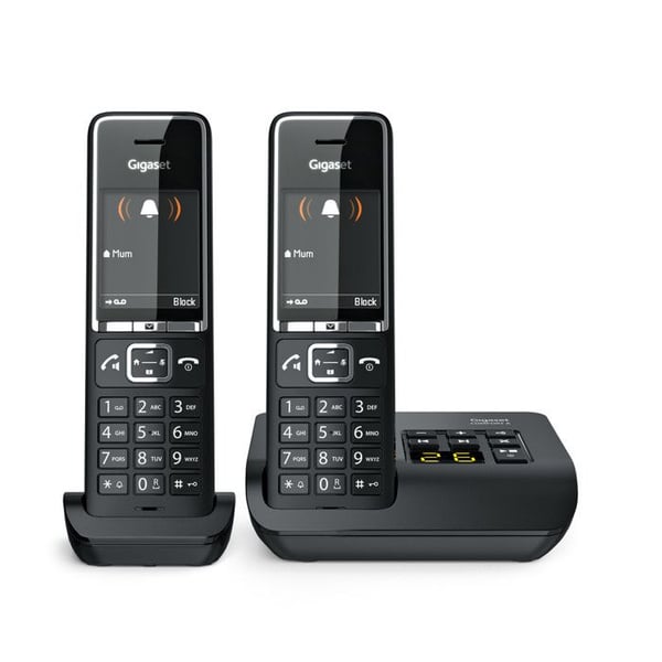Trådlös telefon - GIGASET - Comfort 550A Duo - 2 enheter - Stort display - 12h batteritid