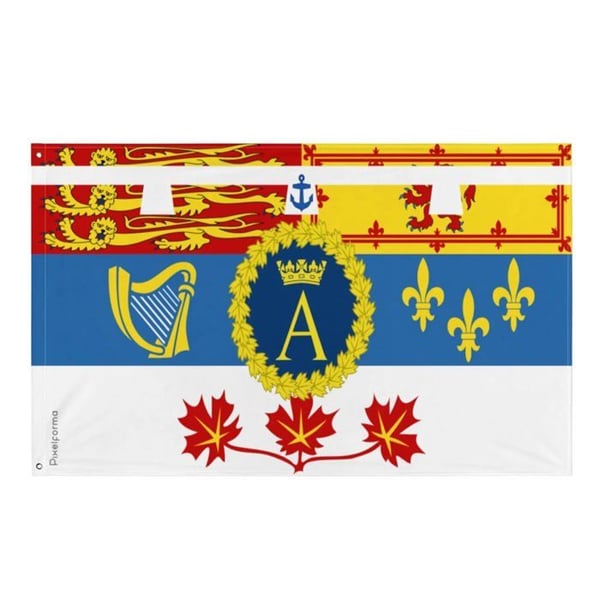 Flagga av hertigen av York – 90 x 150 cm – Hållbar polyester – 2 metallöglor – Inomhus / Utomhus – Pixelforma