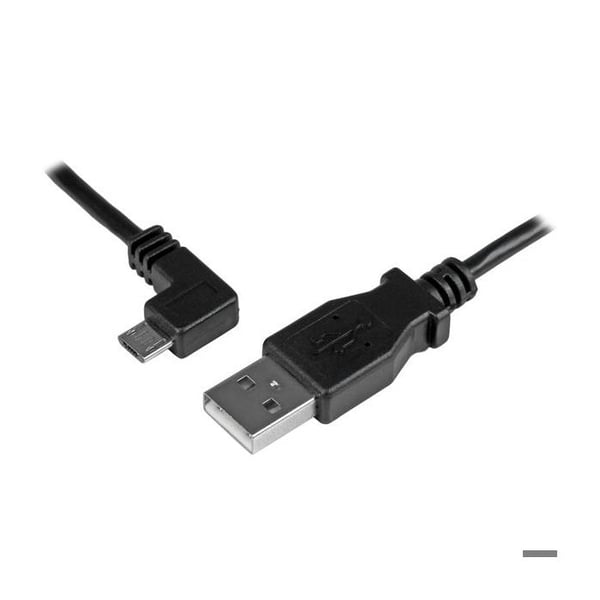 STARTECH Micro USB-A till Micro USB-B vänstervinklad kabel M/M - 0,25 mm - 2 m